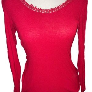 Red longsleeved top